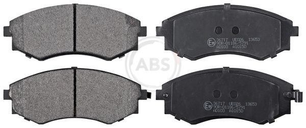 21725 A.B.S. with acoustic wear warning Height 1: 53,8mm, Width 1: 137,1mm, Thickness 1: 17,2mm Brake pads 36717 buy