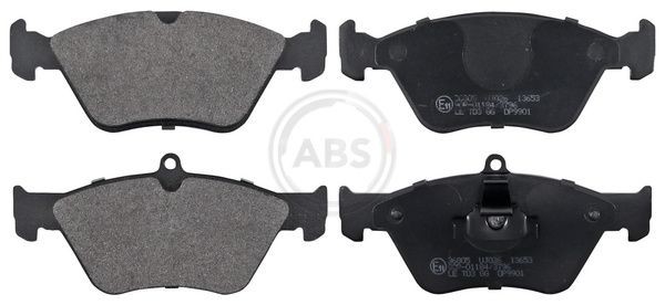 21413 A.B.S. prepared for wear indicator Height 1: 70,6mm, Height 2: 60,7mm, Width 1: 155,2mm, Width 2 [mm]: 156,4mm, Thickness 1: 18mm, Thickness 2: 18mm Brake pads 36805 buy