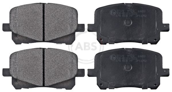 A.B.S. without acoustic wear warning Height 1: 60mm, Width 1: 117mm, Thickness 1: 16,8mm Brake pads 37229 buy
