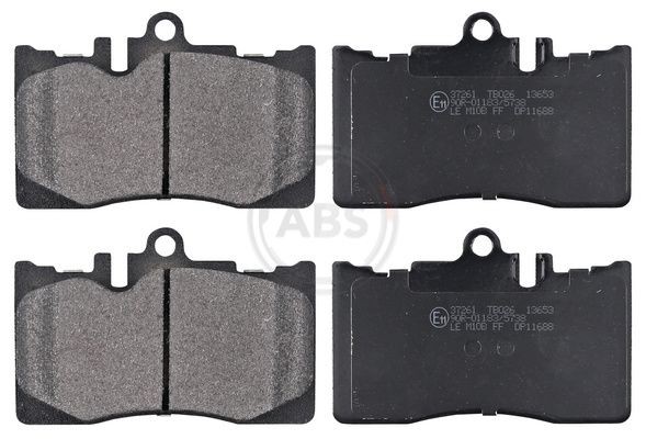A.B.S. prepared for wear indicator Height 1: 75,5mm, Width 1: 118,5mm, Thickness 1: 16mm Brake pads 37261 buy