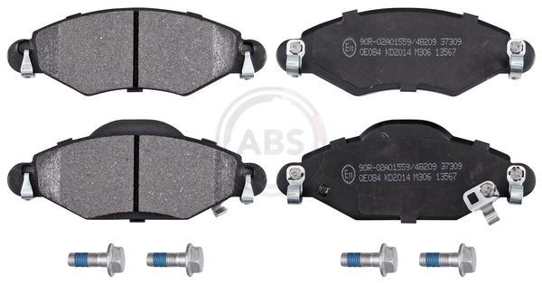 23340 A.B.S. with acoustic wear warning Height 1: 45mm, Height 2: 51mm, Width 1: 130,9mm, Width 2 [mm]: 130,9mm, Thickness 1: 17mm, Thickness 2: 17mm Brake pads 37309 buy