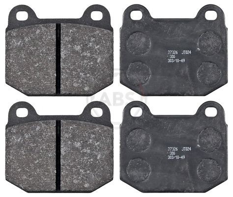 20323 A.B.S. without integrated wear sensor Height 1: 65mm, Width 1: 76,8mm, Thickness 1: 14,4mm Brake pads 37326 buy