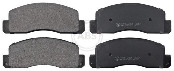 A.B.S. without integrated wear sensor Height 1: 63,5mm, Width 1: 166,6mm, Thickness 1: 18mm Brake pads 37354 buy