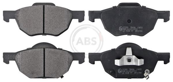 A.B.S. with acoustic wear warning Height 1: 65mm, Height 2: 68mm, Width 1: 156mm, Width 2 [mm]: 155mm, Thickness 1: 17mm Brake pads 37359 buy