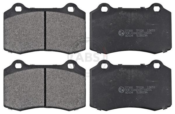 A.B.S. without integrated wear sensor Height 1: 69,3mm, Width 1: 109,7mm, Thickness 1: 15mm Brake pads 37388 buy