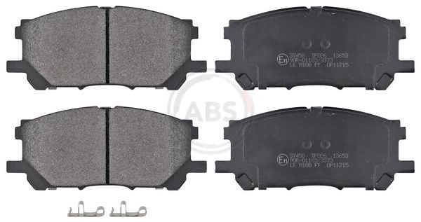 A.B.S. with acoustic wear warning Height 1: 59mm, Width 1: 140,8mm, Thickness 1: 16,8mm Brake pads 37458 buy