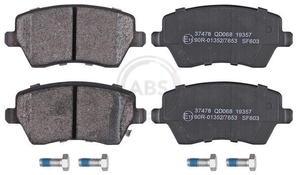 A.B.S. with acoustic wear warning Height 1: 52,4mm, Width 1: 116,3mm, Thickness 1: 17,3mm Brake pads 37478 buy