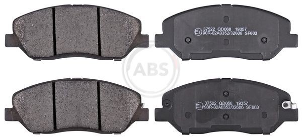A.B.S. 37522 Brake pad set 581012BA10