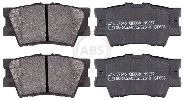 A.B.S. without integrated wear sensor Height 1: 49mm, Width 1: 96,5mm, Thickness 1: 15,4mm Brake pads 37545 buy
