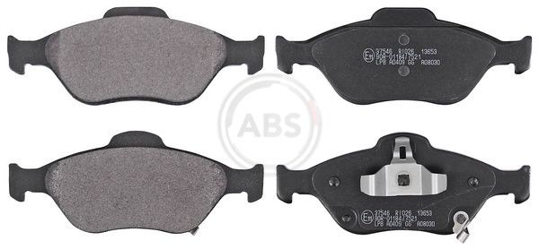 A.B.S. with acoustic wear warning Height 1: 58,3mm, Height 2: 61mm, Width 1: 151,3mm, Width 2 [mm]: 151,1mm, Thickness 1: 17,9mm, Thickness 2: 17,9mm Brake pads 37546 buy