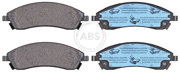 A.B.S. with acoustic wear warning Height 1: 59,3mm, Width 1: 180,7mm, Thickness 1: 15,4mm Brake pads 37570 buy