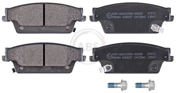 A.B.S. with acoustic wear warning Height 1: 45,5mm, Width 1: 122,7mm, Thickness 1: 17,3mm Brake pads 37571 buy