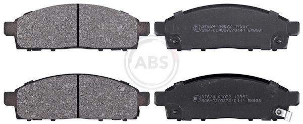 A.B.S. with acoustic wear warning Height 1: 51mm, Width 1: 155,4mm, Thickness 1: 16mm Brake pads 37624 buy