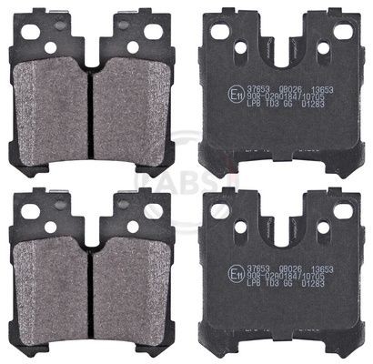 A.B.S. prepared for wear indicator Height 1: 76,5mm, Width 1: 75mm, Thickness 1: 18,3mm Brake pads 37653 buy