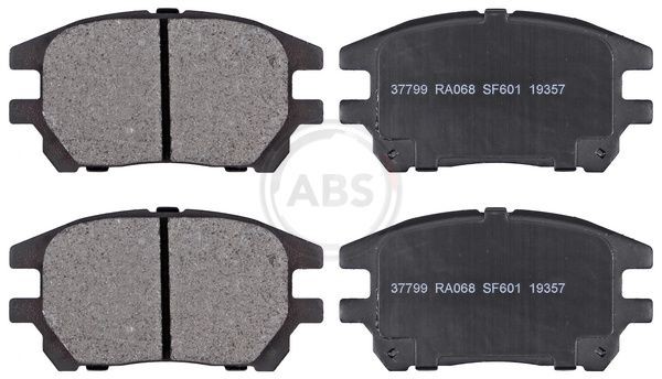 23929 A.B.S. without integrated wear sensor Height 1: 59,5mm, Width 1: 114,9mm, Thickness 1: 17mm Brake pads 37799 buy