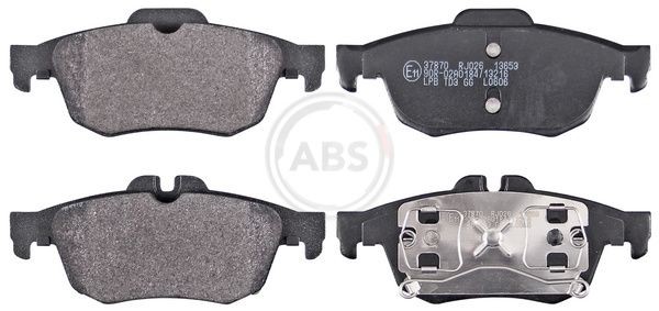 A.B.S. without integrated wear sensor Height 1: 50,6mm, Height 2: 50,6mm, Width 1: 123,1mm, Width 2 [mm]: 123,1mm, Thickness 1: 17,2mm, Thickness 2: 16,6mm Brake pads 37870 buy