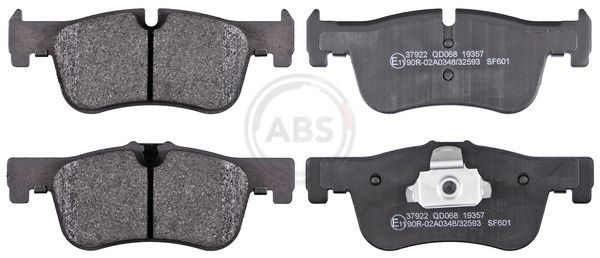 A.B.S. prepared for wear indicator Height 1: 58mm, Height 2: 60mm, Width 1: 155,8mm, Width 2 [mm]: 156,8mm, Thickness 1: 18,3mm, Thickness 2: 18,3mm Brake pads 37922 buy