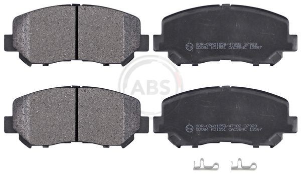 A.B.S. with acoustic wear warning Height 1: 61mm, Width 1: 142mm, Thickness 1: 16mm Brake pads 37929 buy