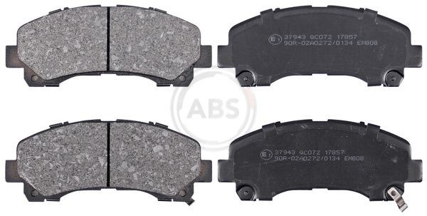 A.B.S. 37943 Brake pad set with acoustic wear warning