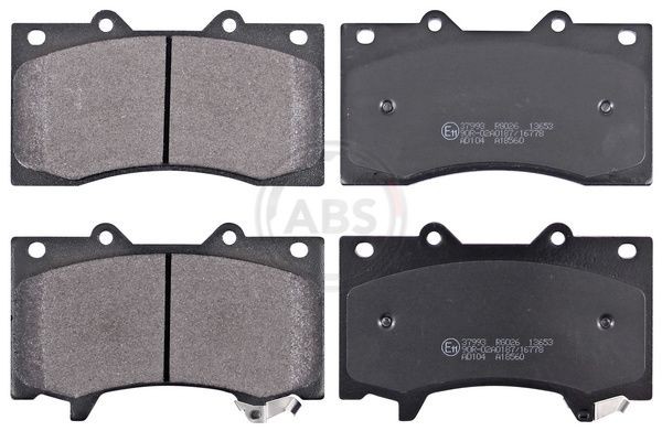 A.B.S. with acoustic wear warning Height 1: 81,4mm, Width 1: 143,7mm, Thickness 1: 17,8mm Brake pads 37993 buy