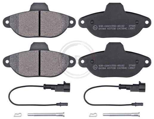 A.B.S. incl. wear warning contact Height 1: 55,4mm, Width 1: 114,9mm, Thickness 1: 16,8mm Brake pads 37995 buy