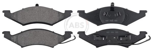 A.B.S. without integrated wear sensor Height 1: 44mm, Width 1: 164,5mm, Thickness 1: 17,2mm Brake pads 38257 buy