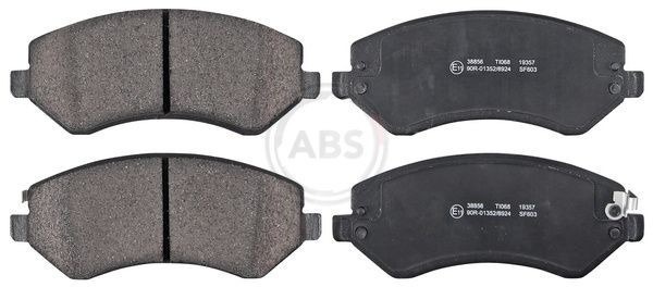 A.B.S. with acoustic wear warning Height 1: 59,7mm, Width 1: 146,7mm, Thickness 1: 17,5mm Brake pads 38856 buy
