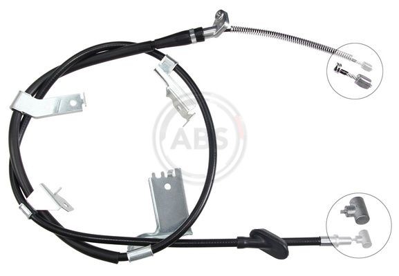 A.B.S. K10398 Hand brake cable 1625mm, Drum Brake, for left-hand/right-hand drive vehicles