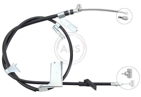 A.B.S. K10497 Hand brake cable 1625mm, Drum Brake, for left-hand/right-hand drive vehicles