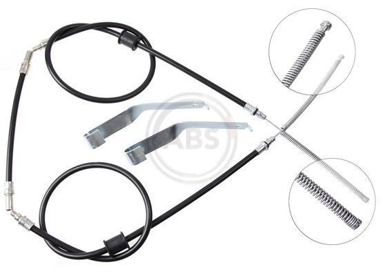 A.B.S. K10895 Hand brake cable 2730mm, Drum Brake, for left-hand/right-hand drive vehicles