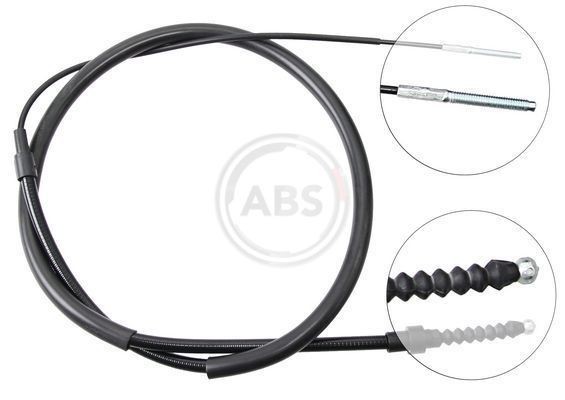 A.B.S. K11376 Hand brake cable 1613mm, Disc Brake, for left-hand/right-hand drive vehicles