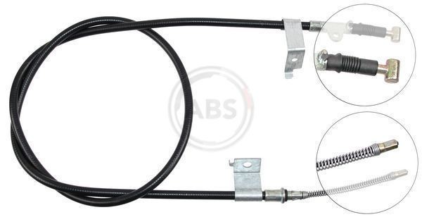 A.B.S. 1623mm, Drum Brake, for left-hand/right-hand drive vehicles Cable, parking brake K11797 buy