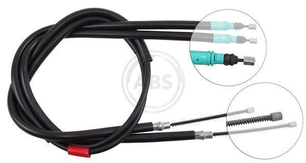 A.B.S. 1583, 1520mm, Drum Brake, for left-hand/right-hand drive vehicles Cable, parking brake K12256 buy