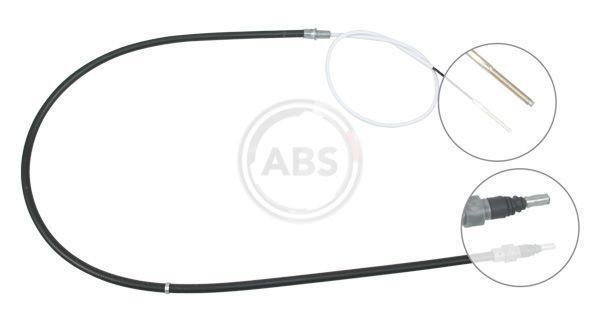 A.B.S. K12846 Hand brake cable 1723mm, Disc Brake, for left-hand/right-hand drive vehicles
