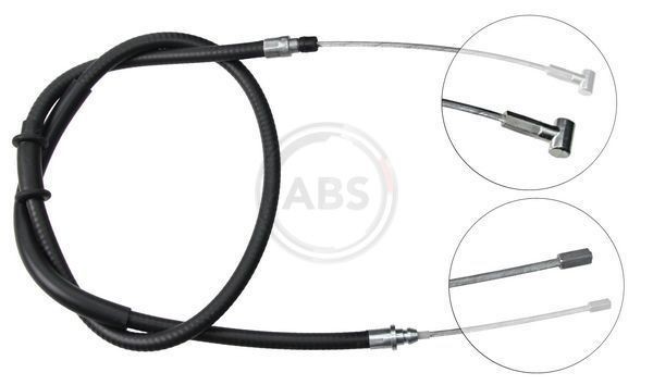 A.B.S. K13286 Hand brake cable 1390mm, Disc Brake, for left-hand/right-hand drive vehicles