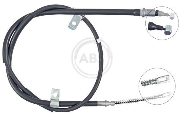 A.B.S. K13428 Hand brake cable 1585mm, Drum Brake, for left-hand/right-hand drive vehicles