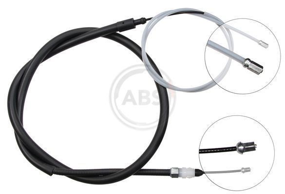 A.B.S. K13636 Hand brake cable 2402mm, Disc Brake, for left-hand/right-hand drive vehicles