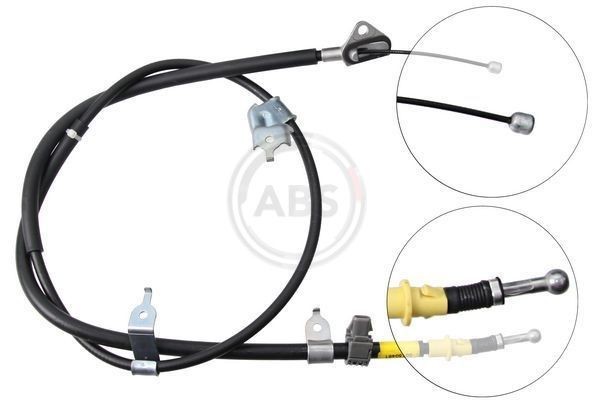 A.B.S. K16538 Hand brake cable 1685mm, Disc Brake, for left-hand/right-hand drive vehicles