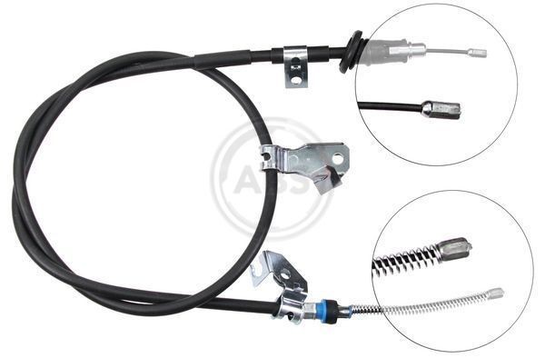 A.B.S. K17208 Hand brake cable 1560mm, Drum Brake, for left-hand/right-hand drive vehicles