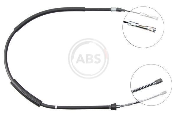 A.B.S. K18527 Hand brake cable 1057mm, Drum Brake, for left-hand/right-hand drive vehicles
