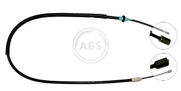 A.B.S. K19207 Hand brake cable 1277mm, Drum Brake, for left-hand/right-hand drive vehicles