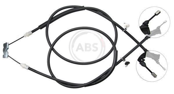 A.B.S. 1450, 1500mm, Drum Brake, for left-hand/right-hand drive vehicles Cable, parking brake K19905 buy