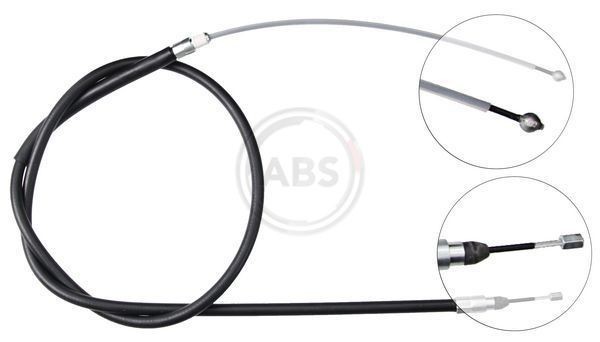 A.B.S. K19937 Hand brake cable 1613mm, Disc Brake, for left-hand/right-hand drive vehicles
