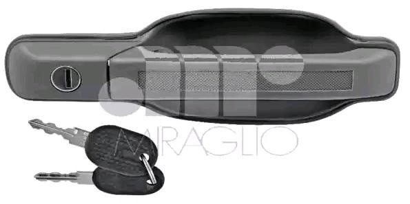 MIRAGLIO 80/406 Door Handle Right, Front and Rear, with key, grey