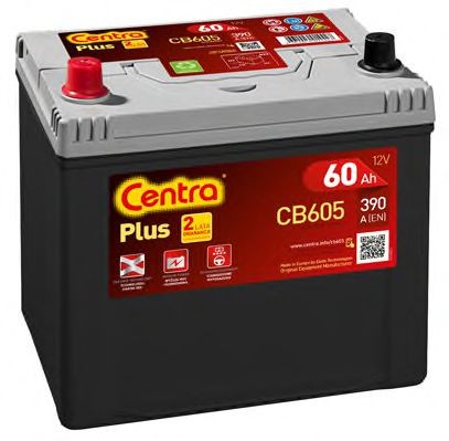 Auxiliary battery CENTRA Plus 12V 60Ah 480A B0 Lead-acid battery - CB605