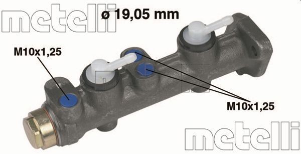METELLI 05-0041 Brake master cylinder D1: 20,64 mm, Cast Iron