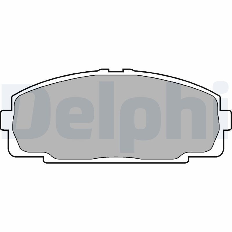 DELPHI LP989 Brake pad set not prepared for wear indicator, with anti-squeak plate, without accessories