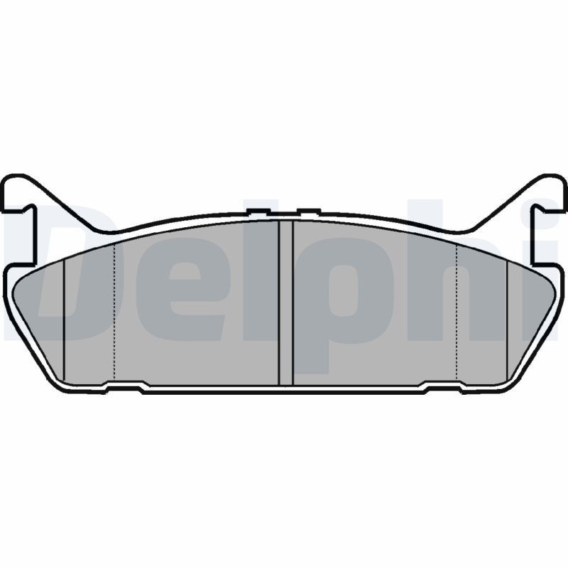 DELPHI LP931 Brake pad set not prepared for wear indicator, without anti-squeak plate, without accessories