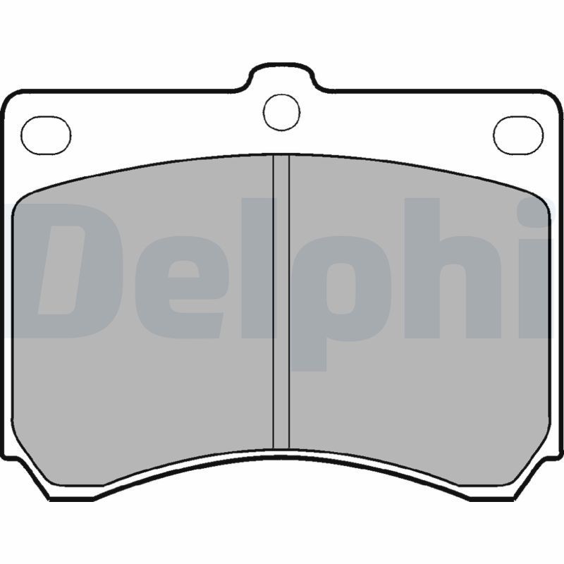 DELPHI LP935 Brake pad set with acoustic wear warning, without anti-squeak plate, without accessories
