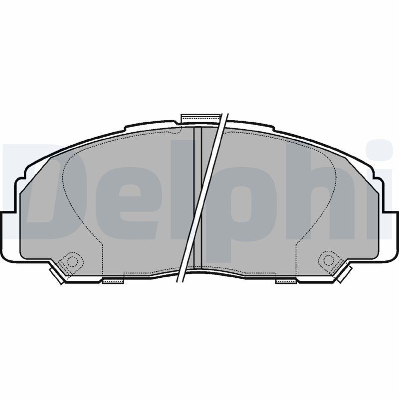 DELPHI LP944 Brake pad set with acoustic wear warning, without anti-squeak plate, without accessories